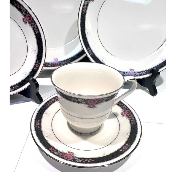 Noritake Etienne #7260 Fine Bone China Japan 5-Piece Place Setting-Excellent! - Picture 6 of 6